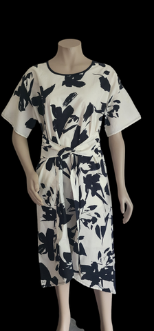 Cream Cotton Tie  Dress