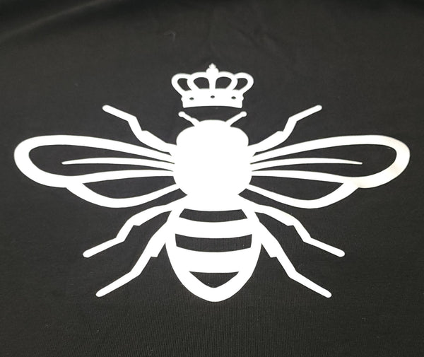 Black Tee with Silver Print