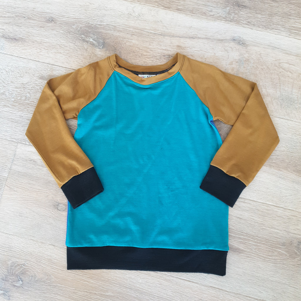 Mismatched Merino Jumper - Size 3/4