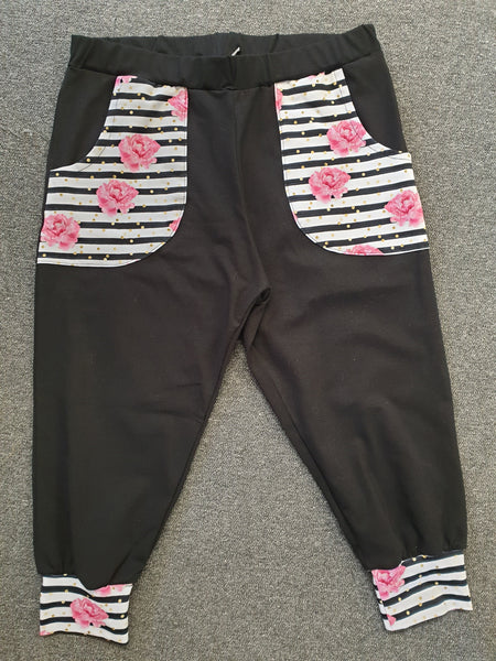 3/4 Rose Stripe  Pants
