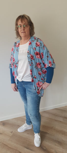 Blue Floral Kimono