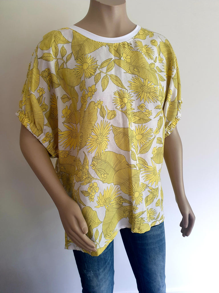 Yellow Floral DixieTop