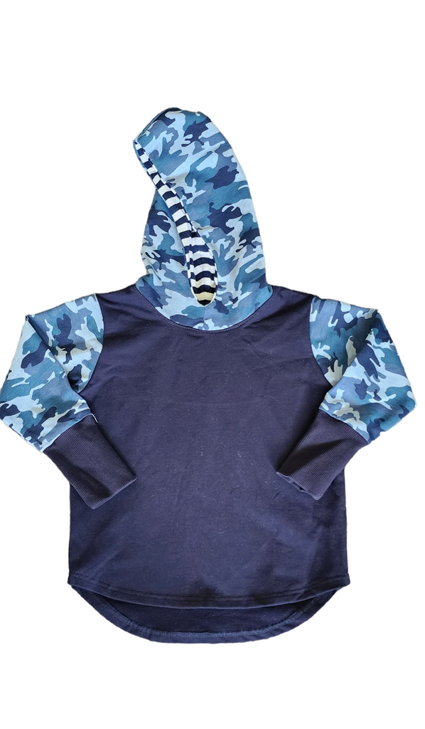 Plain Navy Camo Hoody